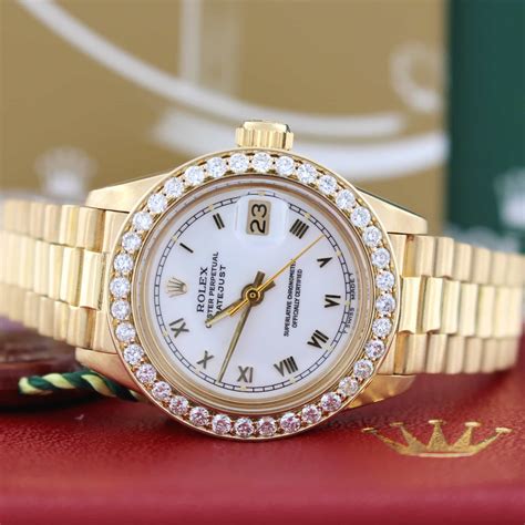 rolex datejust president lady